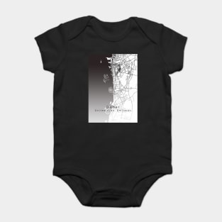 Dubai Arab. Emirates City Map Baby Bodysuit